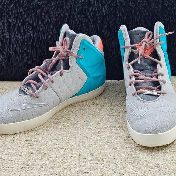 Nike Men Sneaker High Top Gray/Blue Shoes Lace Up Size 11US 45EU - Picture 2 of 12